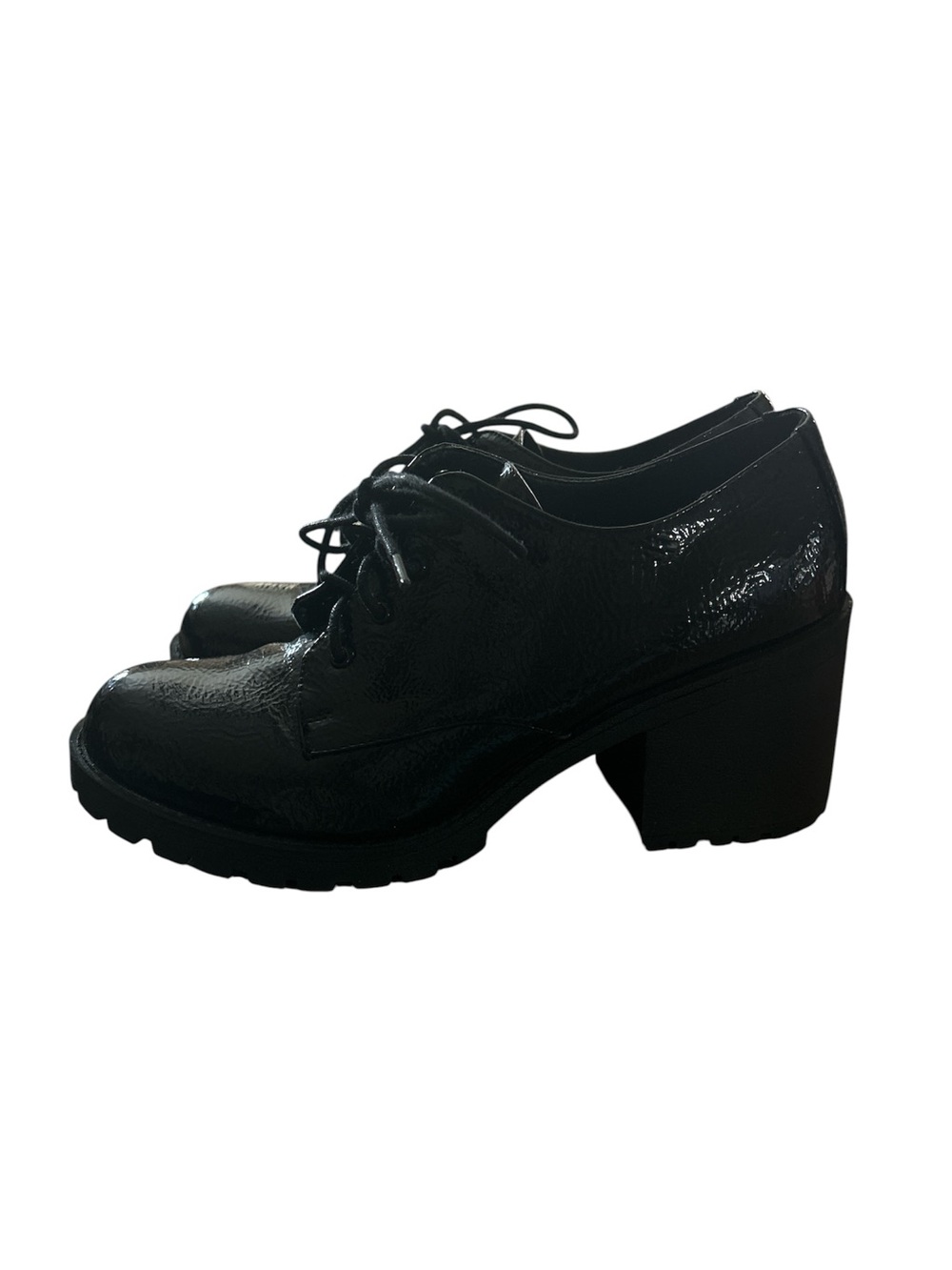 Black Patent Oxford Heels